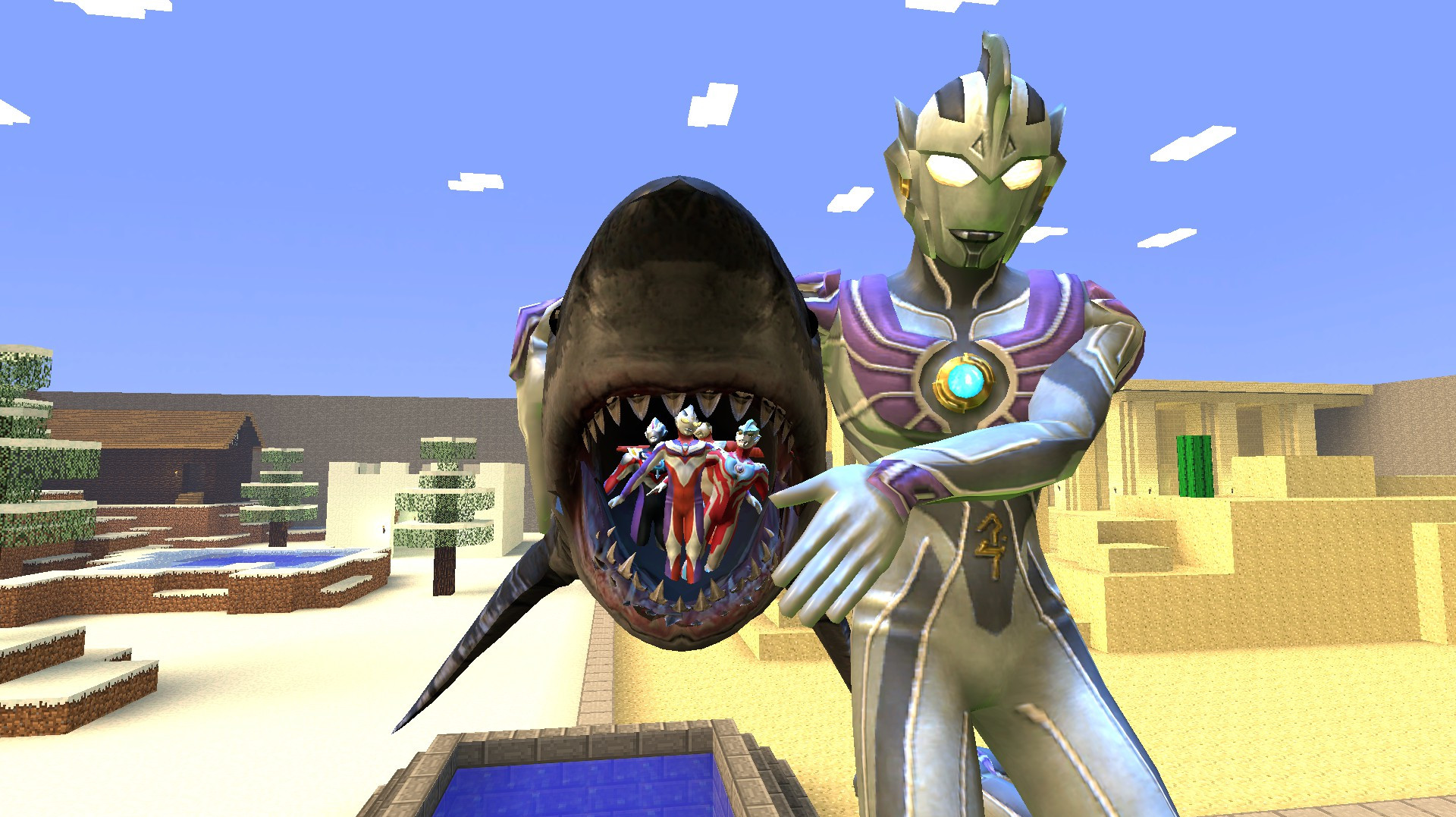 水井的鲨鱼跳上来吃了多少个奥特曼呢?