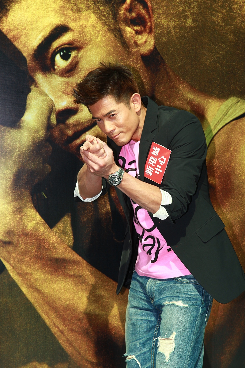 2011年4月25日,香港,明星现身电影《b+侦探》宣传活动 .***_***郭富城
