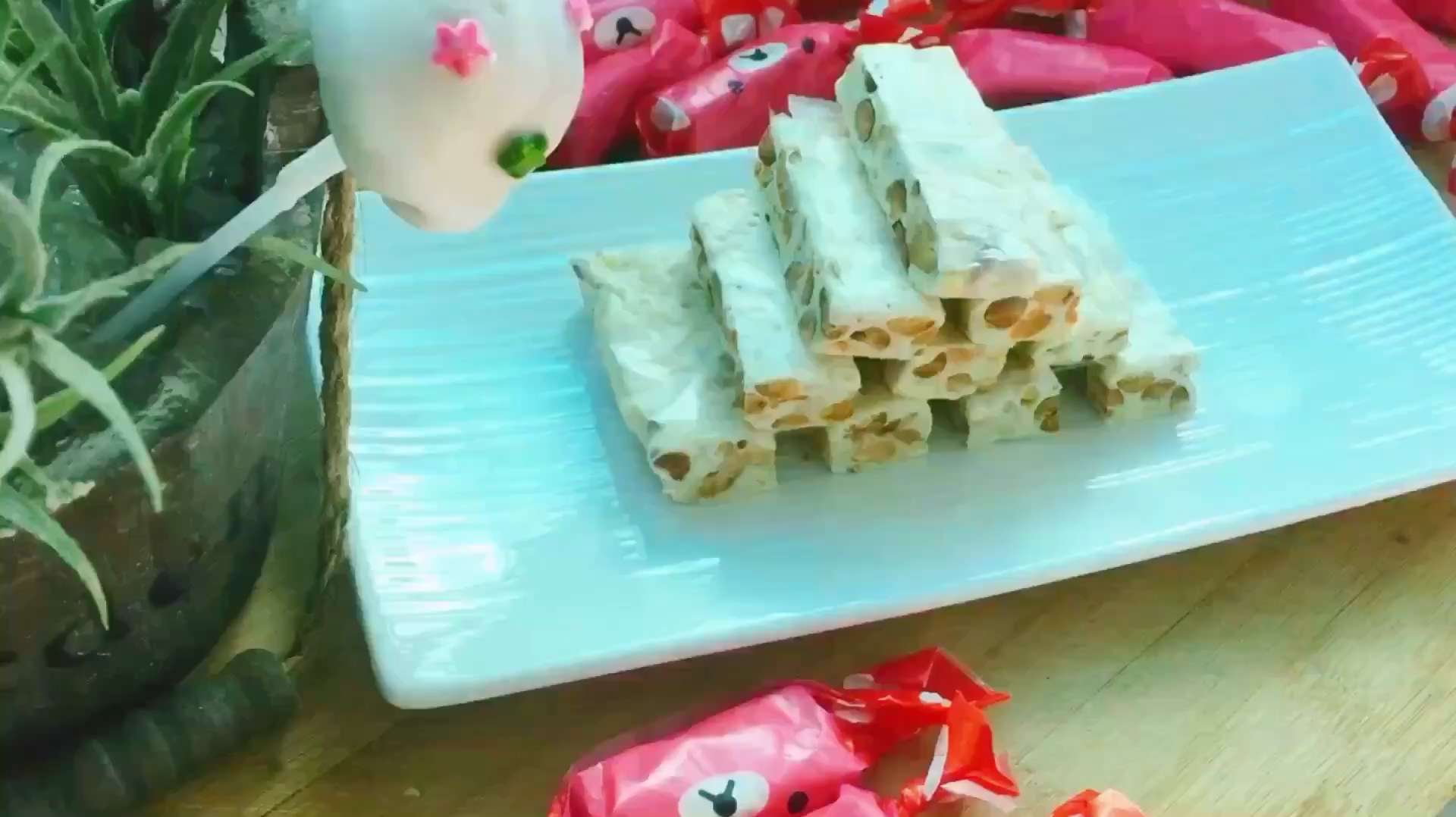 只需棉花糖和花生,教你在家做花生牛轧糖,零添加零失败