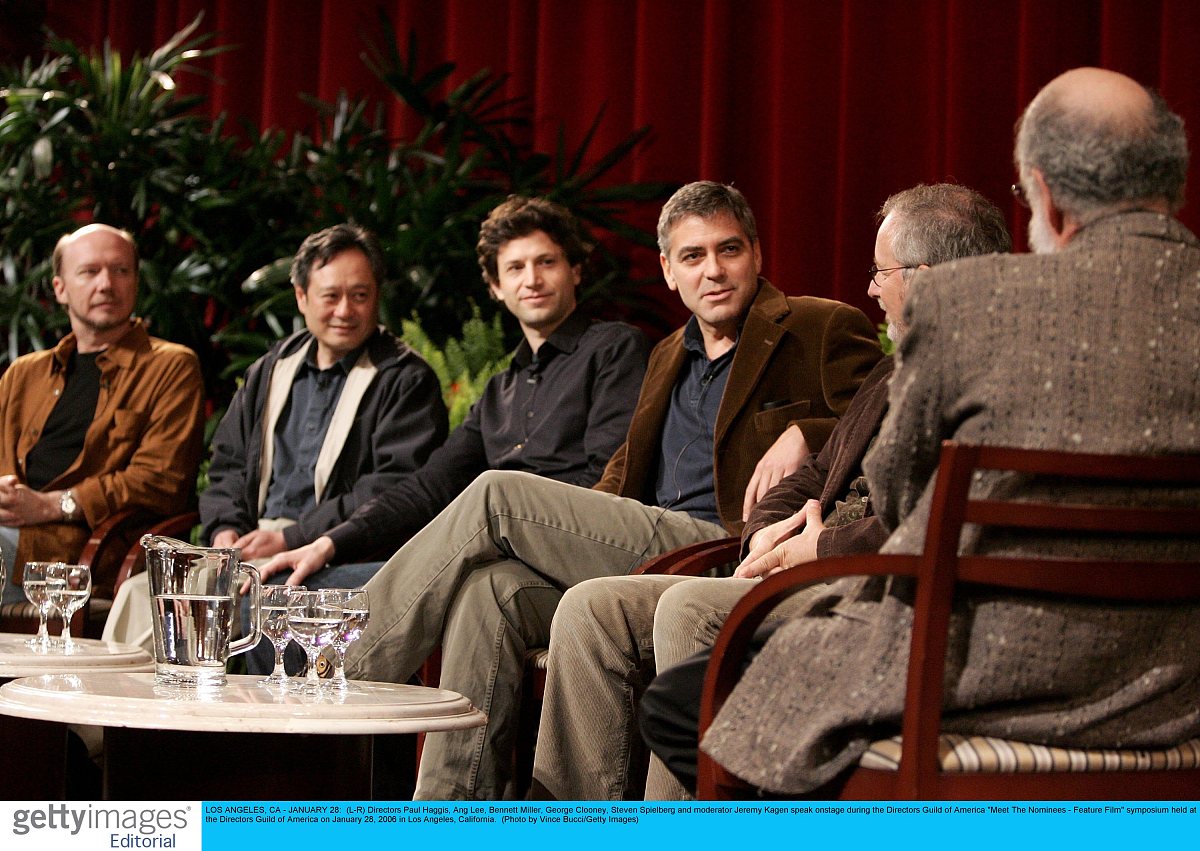 los angeles, ca - january 28:  (l-r) directors paul haggis, ang 