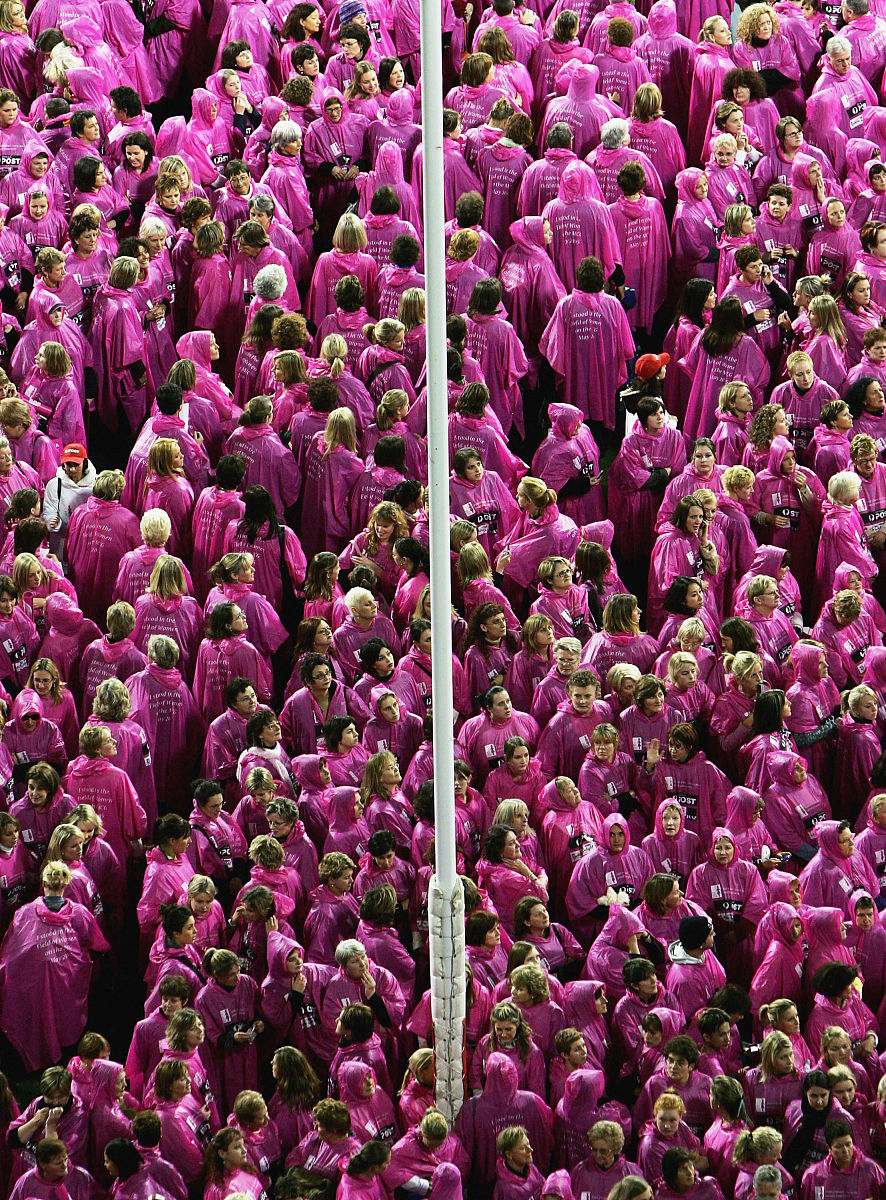 melbourne, australia - may 6: over 10,000 women form the 'field 