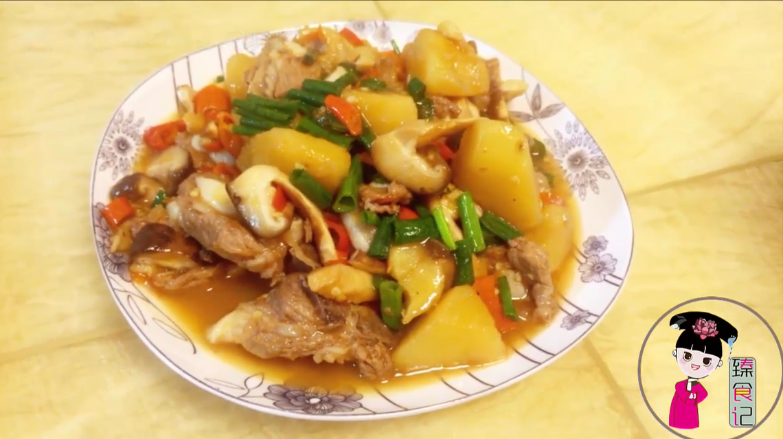 排骨就该这么做,土豆香菇焖排骨,冬季必备做法,好吃到爆
