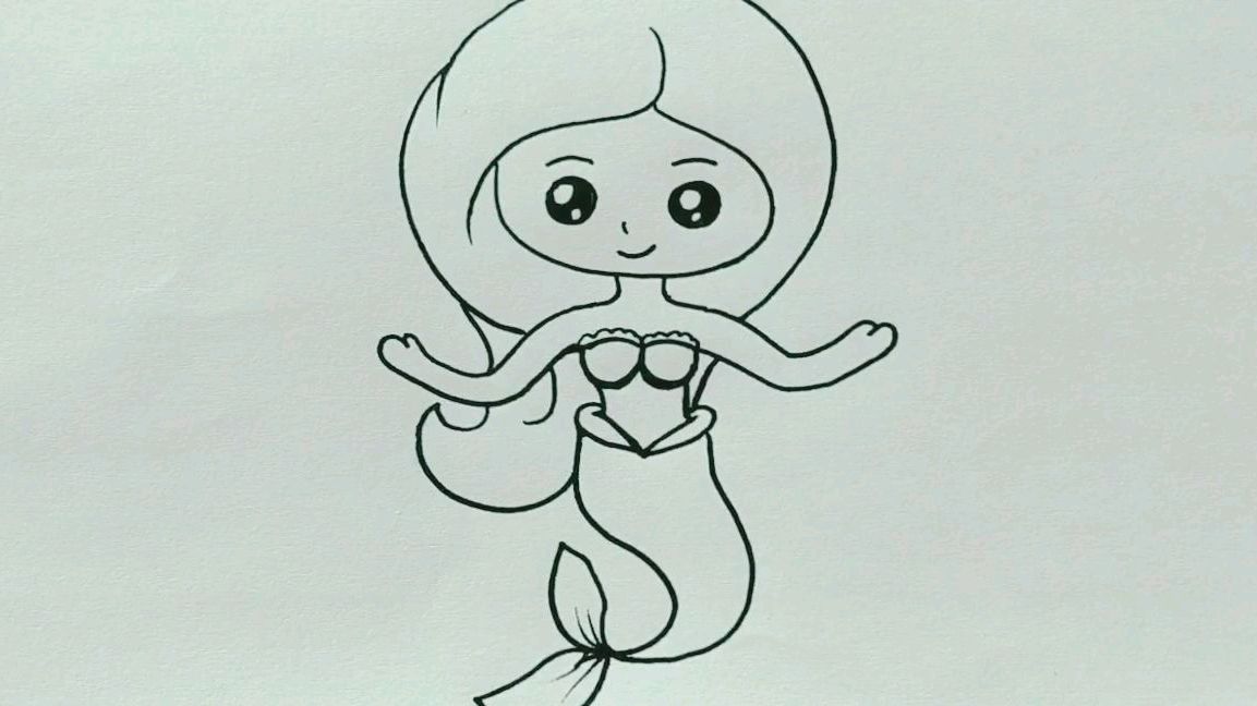 小美人鱼,画一个哄孩子吧!