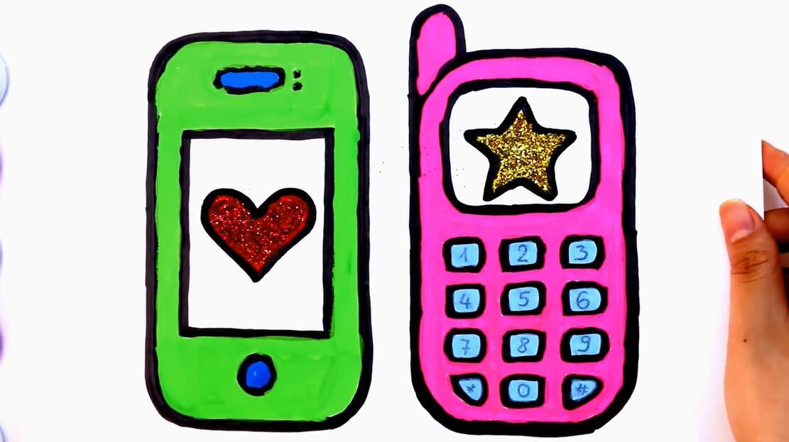 儿童早教绘画视频,教孩子们绘制儿童智能手机