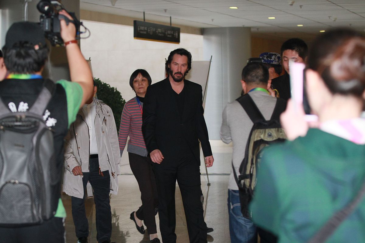 2013年04月20日,北京,基努·里维斯(keanu reeves)现身北京电影节.***