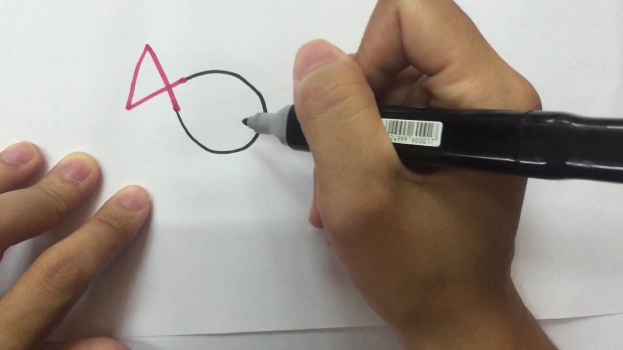 数字4画一条鱼简笔画!一看就会!