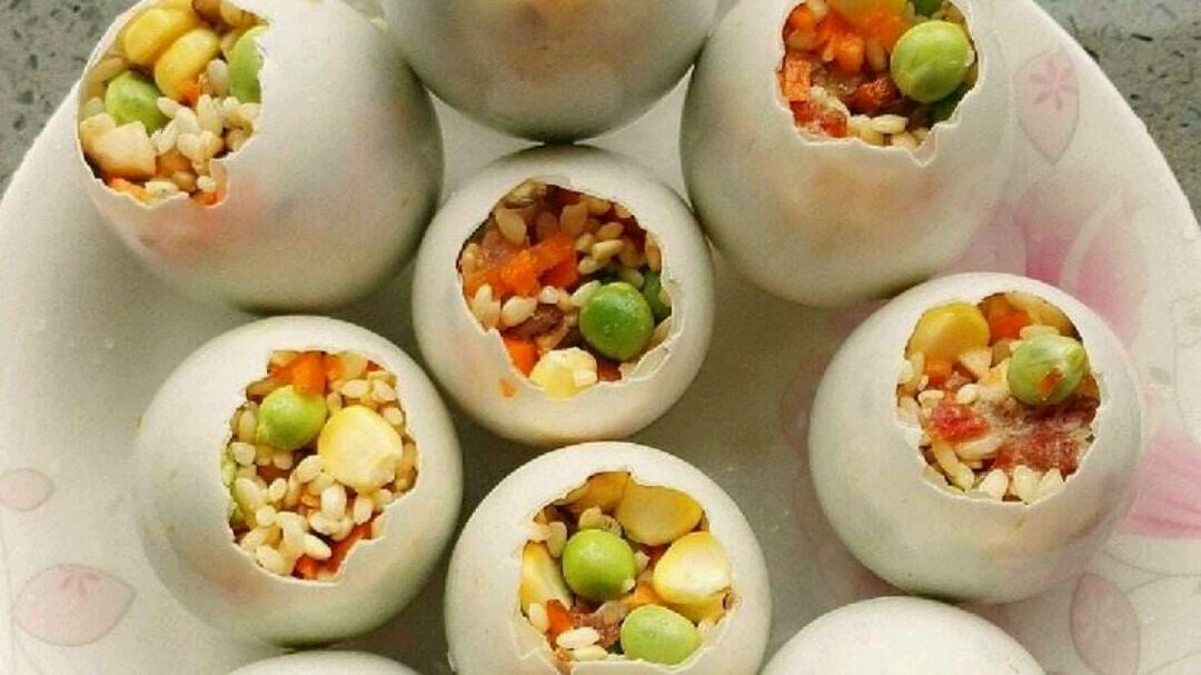 糯米黄金蛋好吃的上头