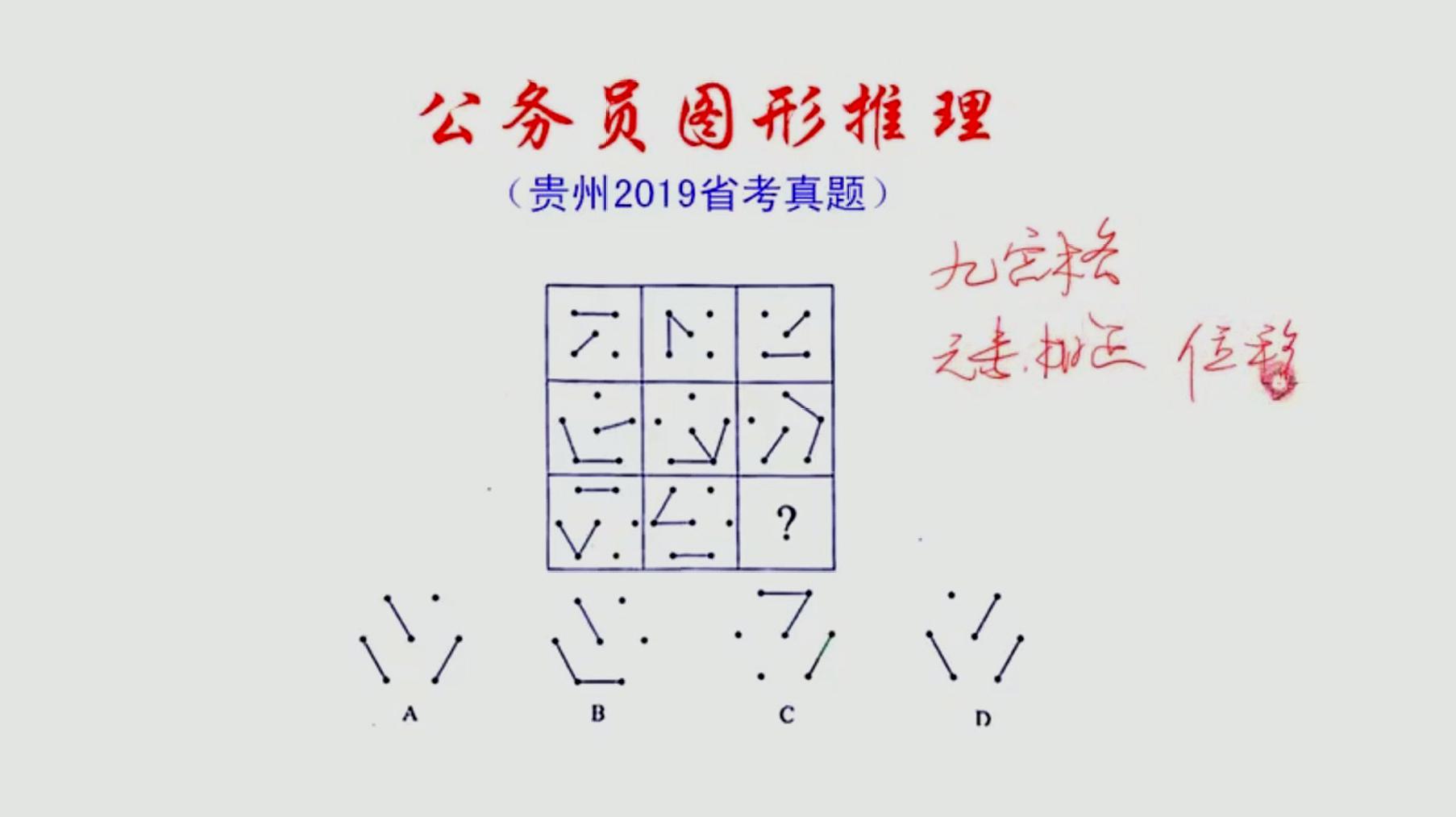 [图]2019公务员省考真题解析,图形推理题怎么找规律?老师讲完秒懂