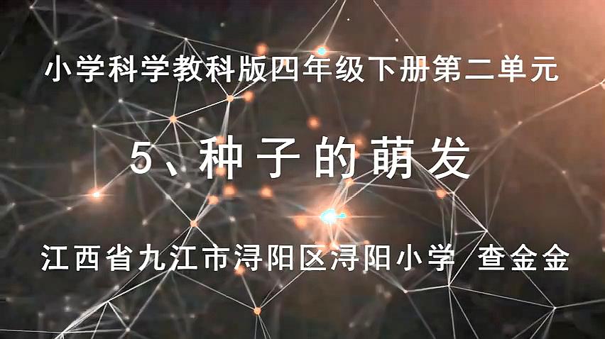 [图]四年级科学(下)《种子的萌发》教学视频