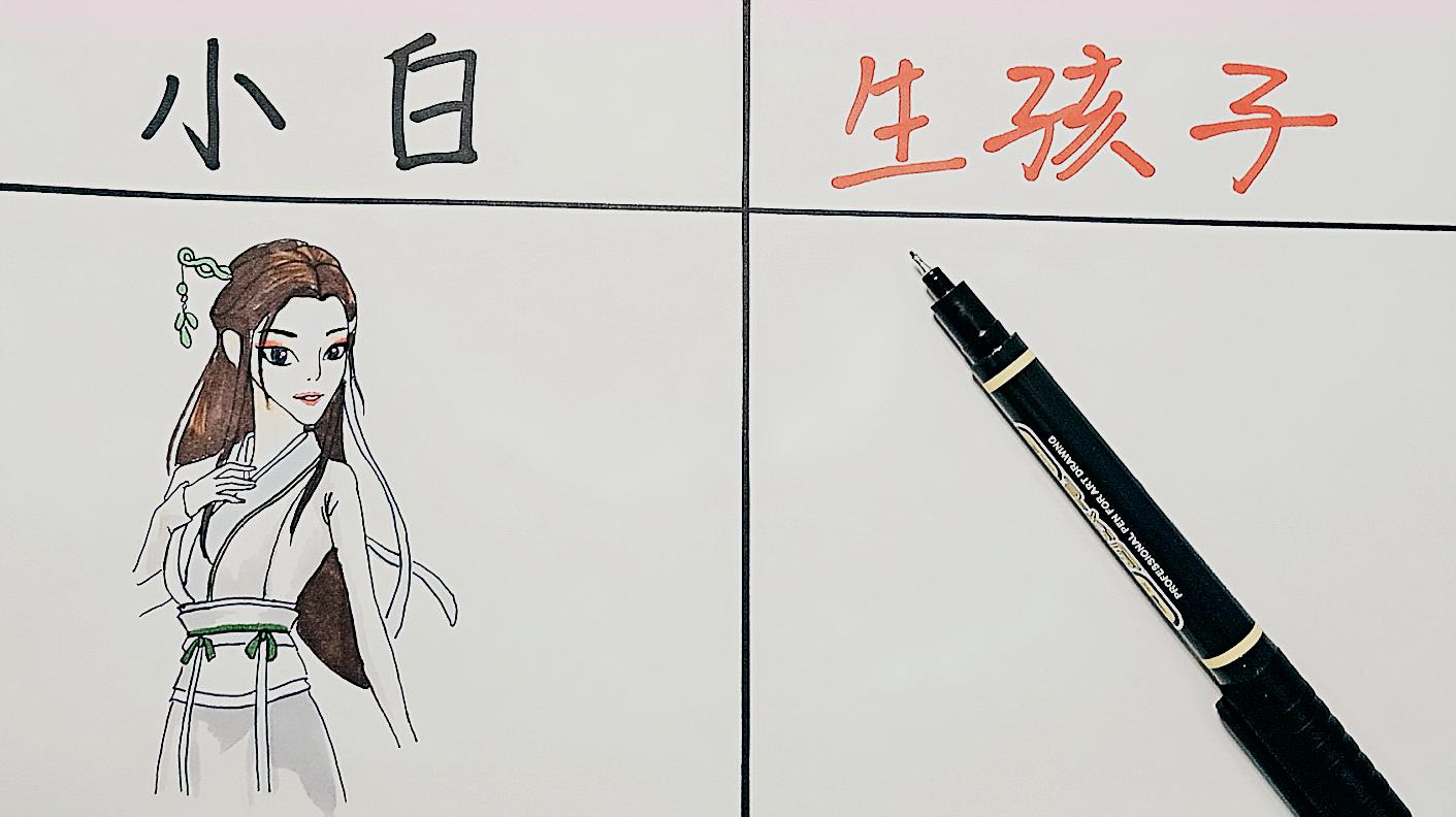 [图]脑洞漫画：蛇妖小白生孩子会长啥样？太天真可爱了