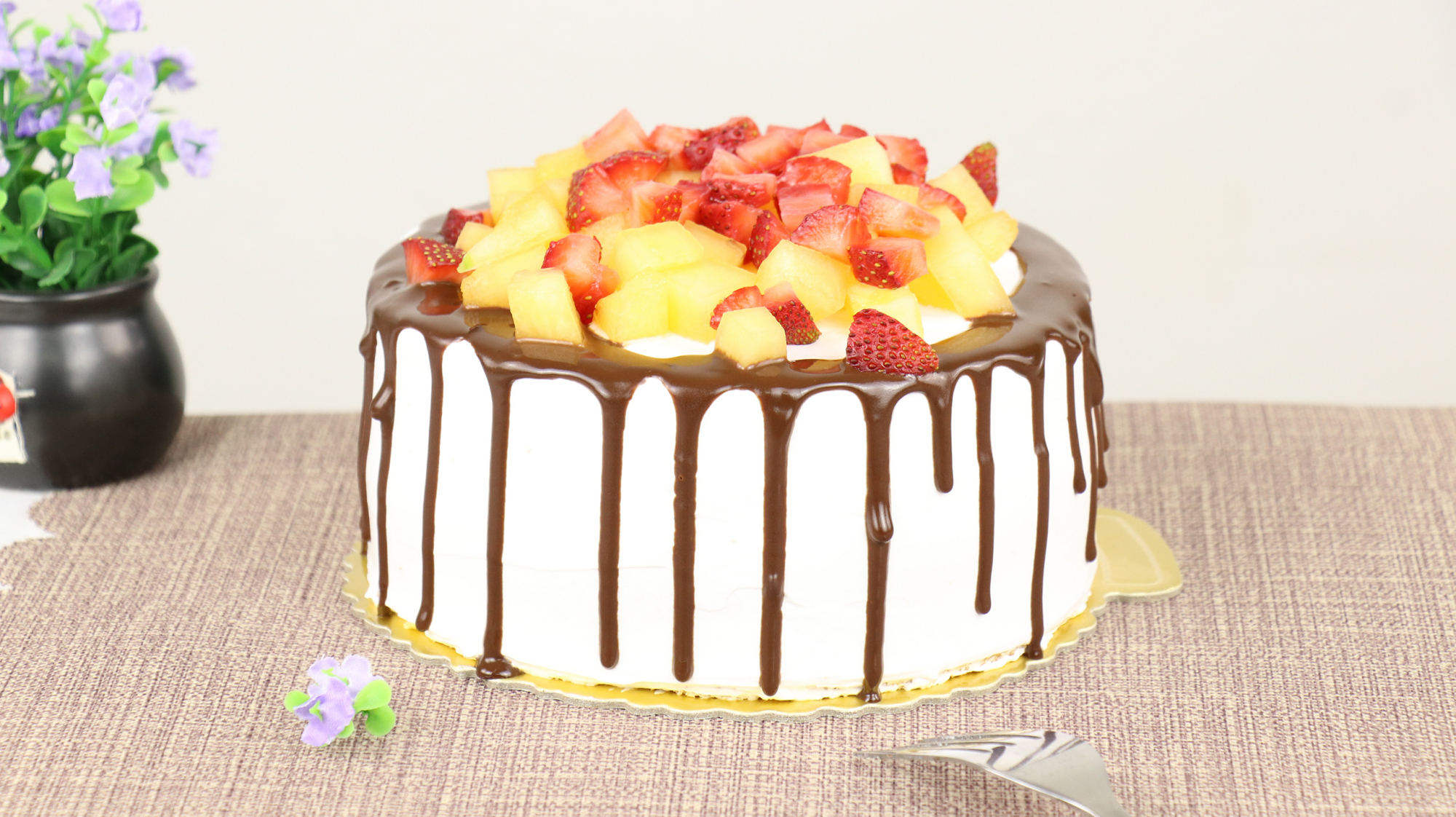 教你做Ins风奶油水果蛋糕,成本只要十几块,吃起来还不会腻