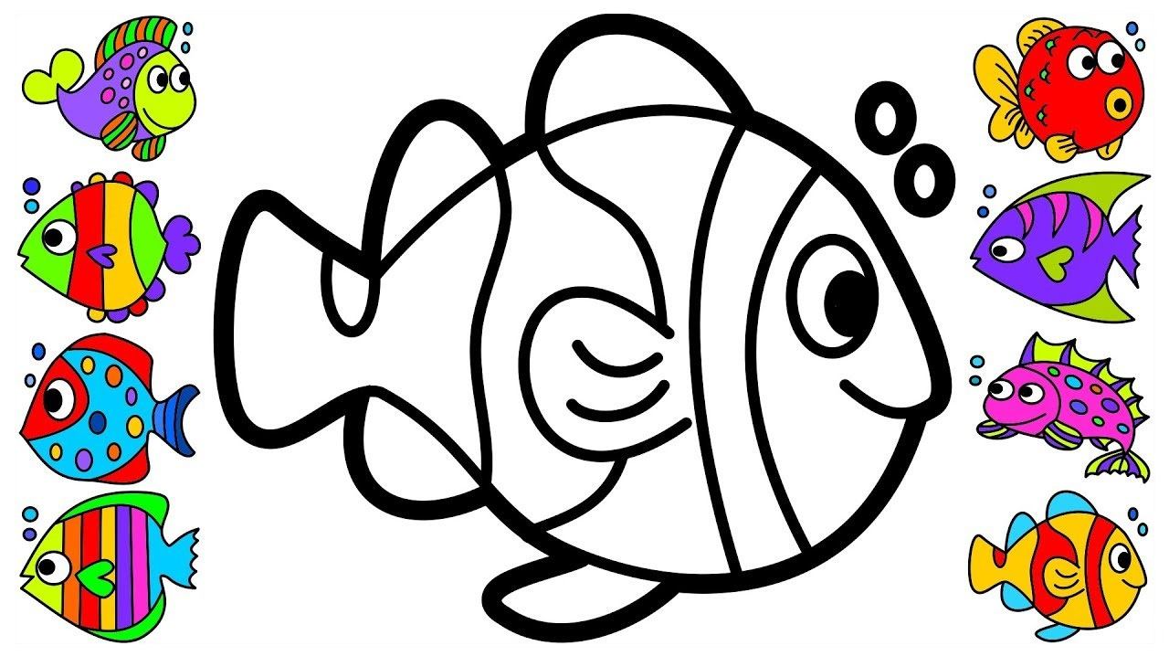 绘画可爱小鱼图像