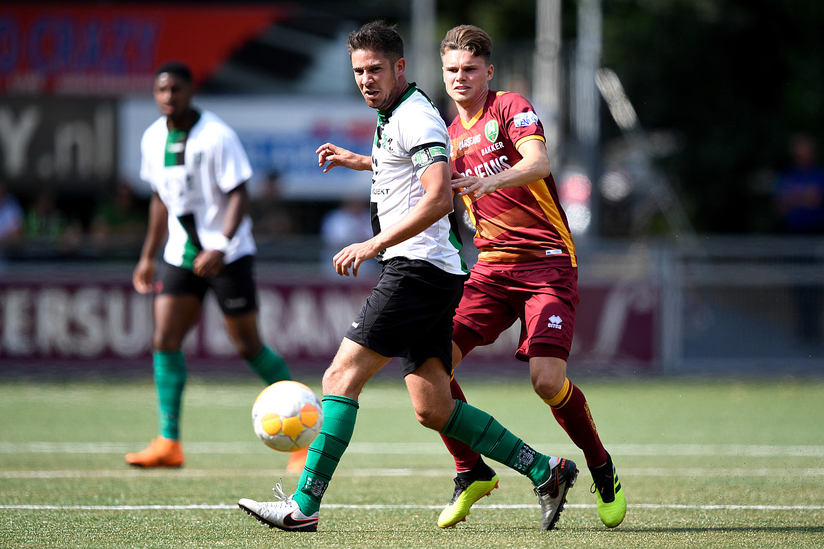 scheveningen, netherlands - july 7: (l-r) leroy resodihardjo of 