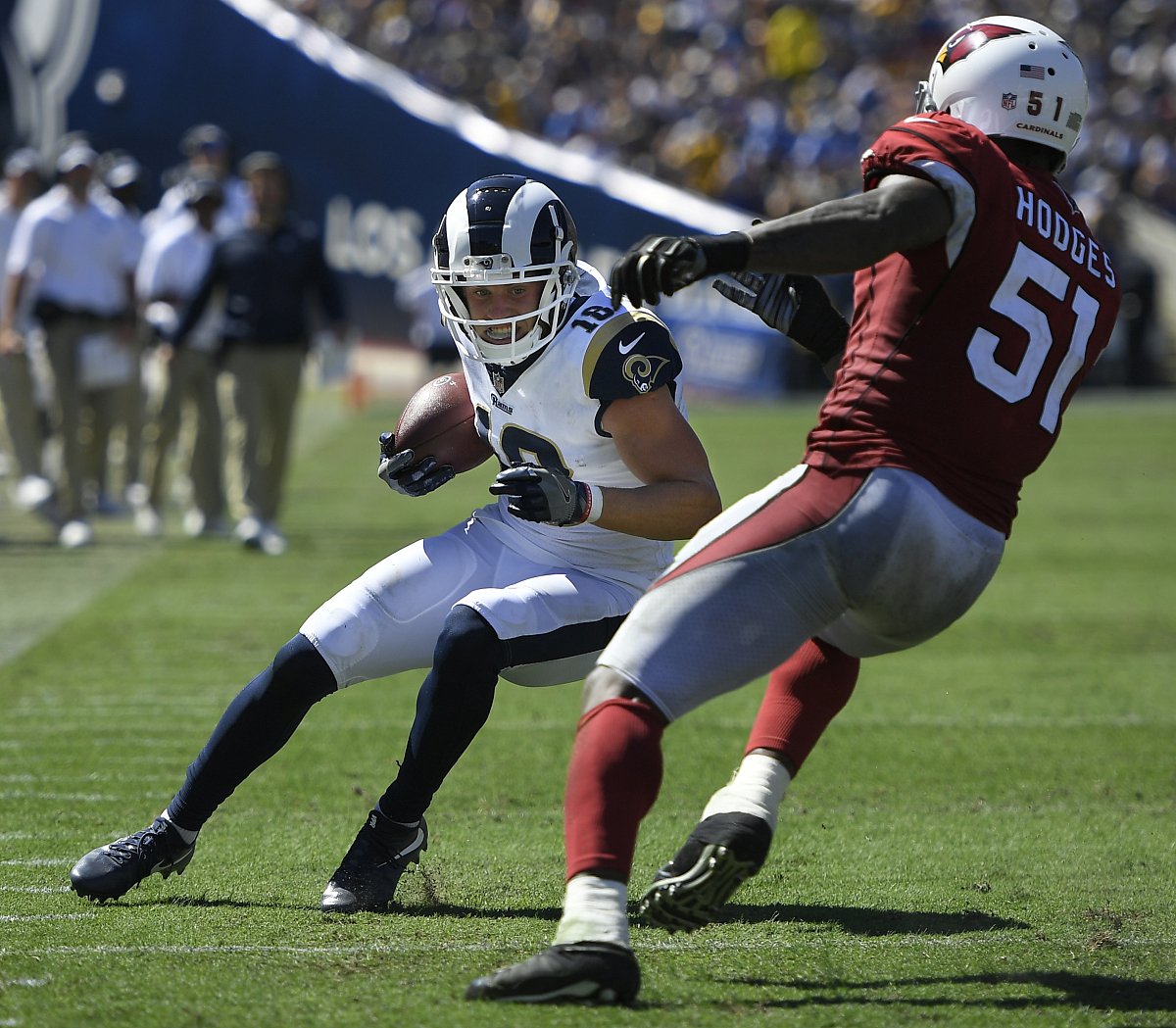 los angeles, ca - september 16: cooper kupp #18 of the los angel