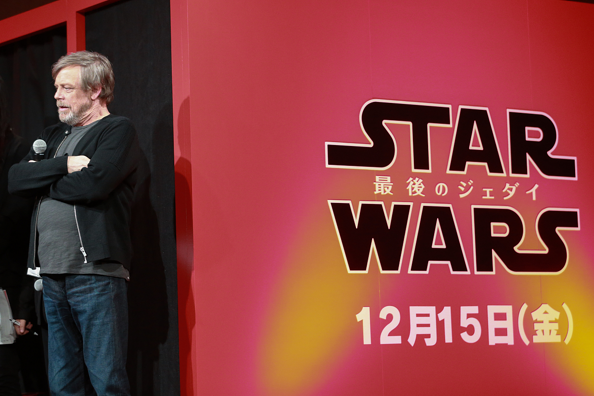 2017年12月7日,东京,电影《星球大战:最后的绝地武士 star wars: the 