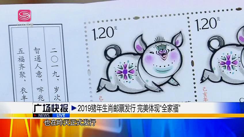 [图]2019猪年生肖邮票发行 完美体观“全家福”