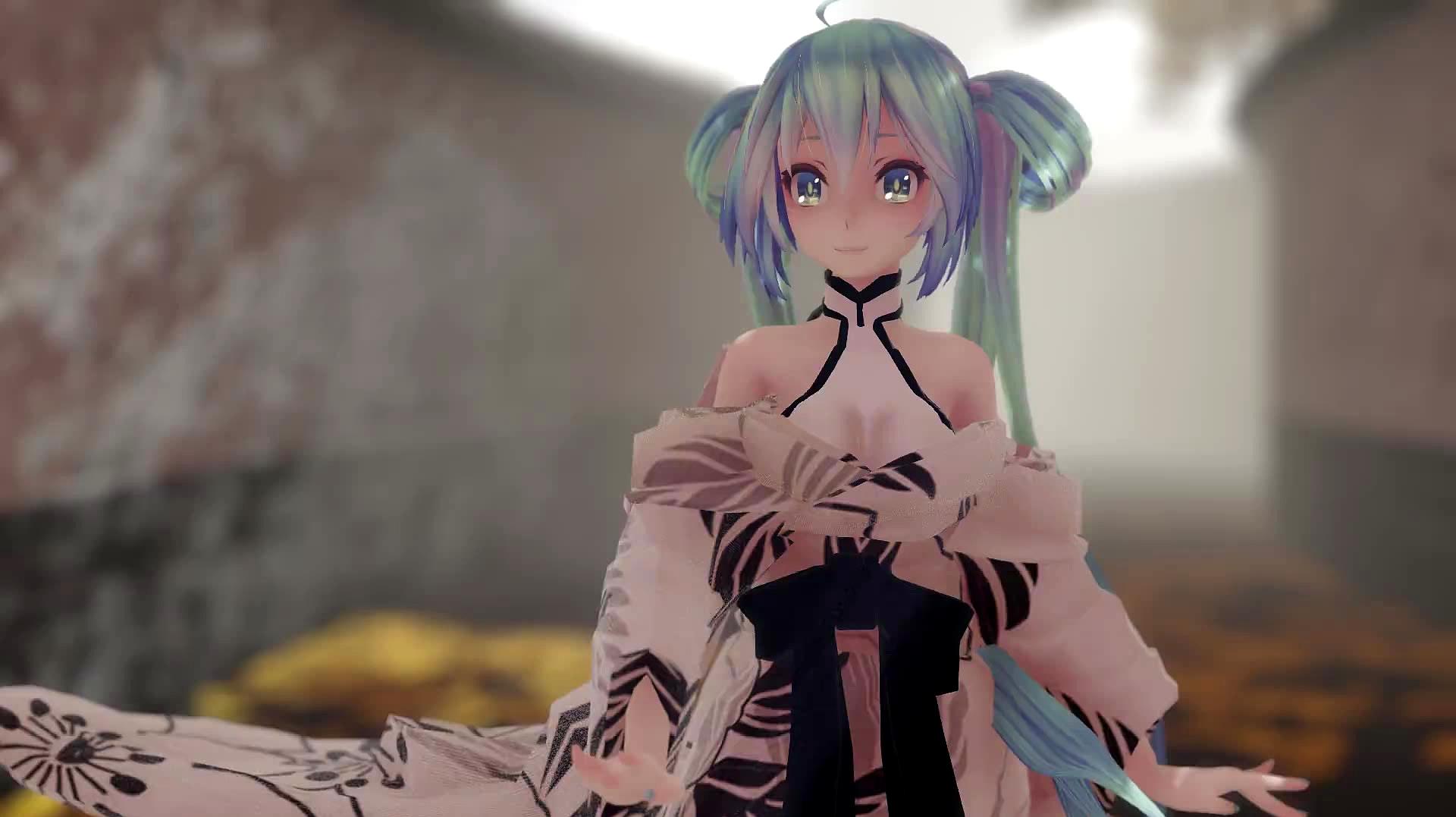 [图]初音MMD:穿着日式和服的公主殿下,在你眉间瞥见离人的喜悲霜雪