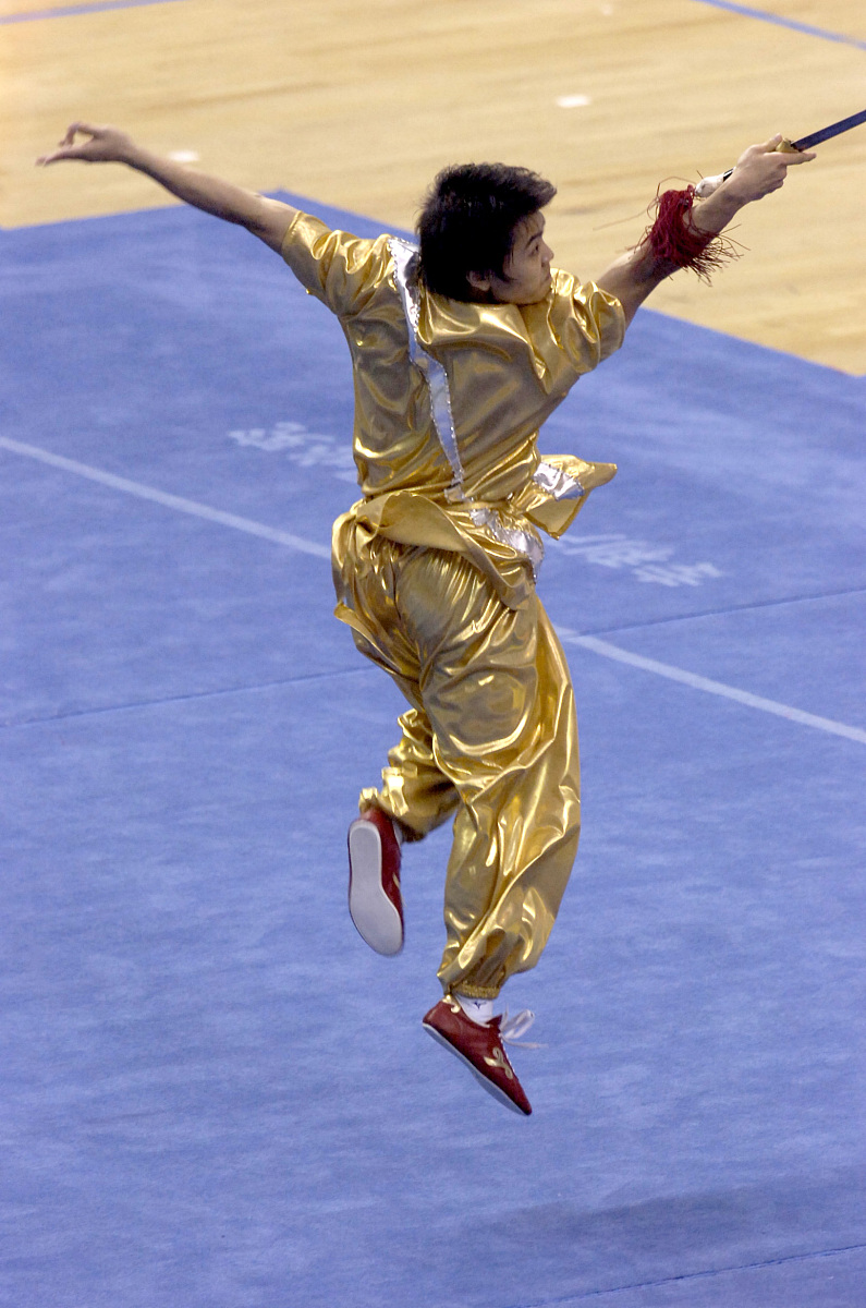 2005年10月14日,河南选手赵?j获十运会男子剑术,枪术比赛季军.+++_+++