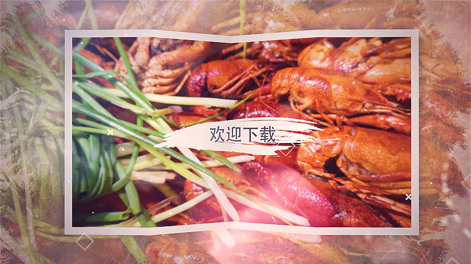 美食菜谱介绍排行榜视频包装AE片头背景