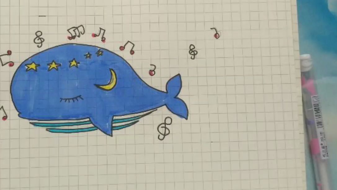 安静鲨鱼北鼻卡通画