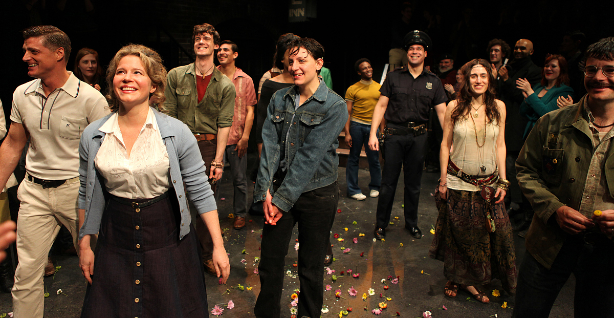 the company during the opening night performance curtain call fo