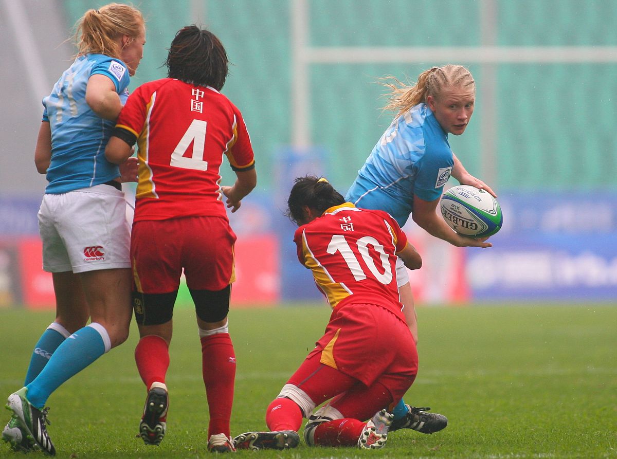 2013年3月30日,广州,2013世界女子七人制橄榄球赛,中国5-24英格兰.***