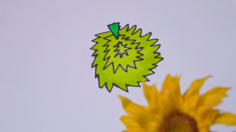 水果之王榴莲简笔画,亲子互动益智绘画,让宝宝发现创作的乐趣