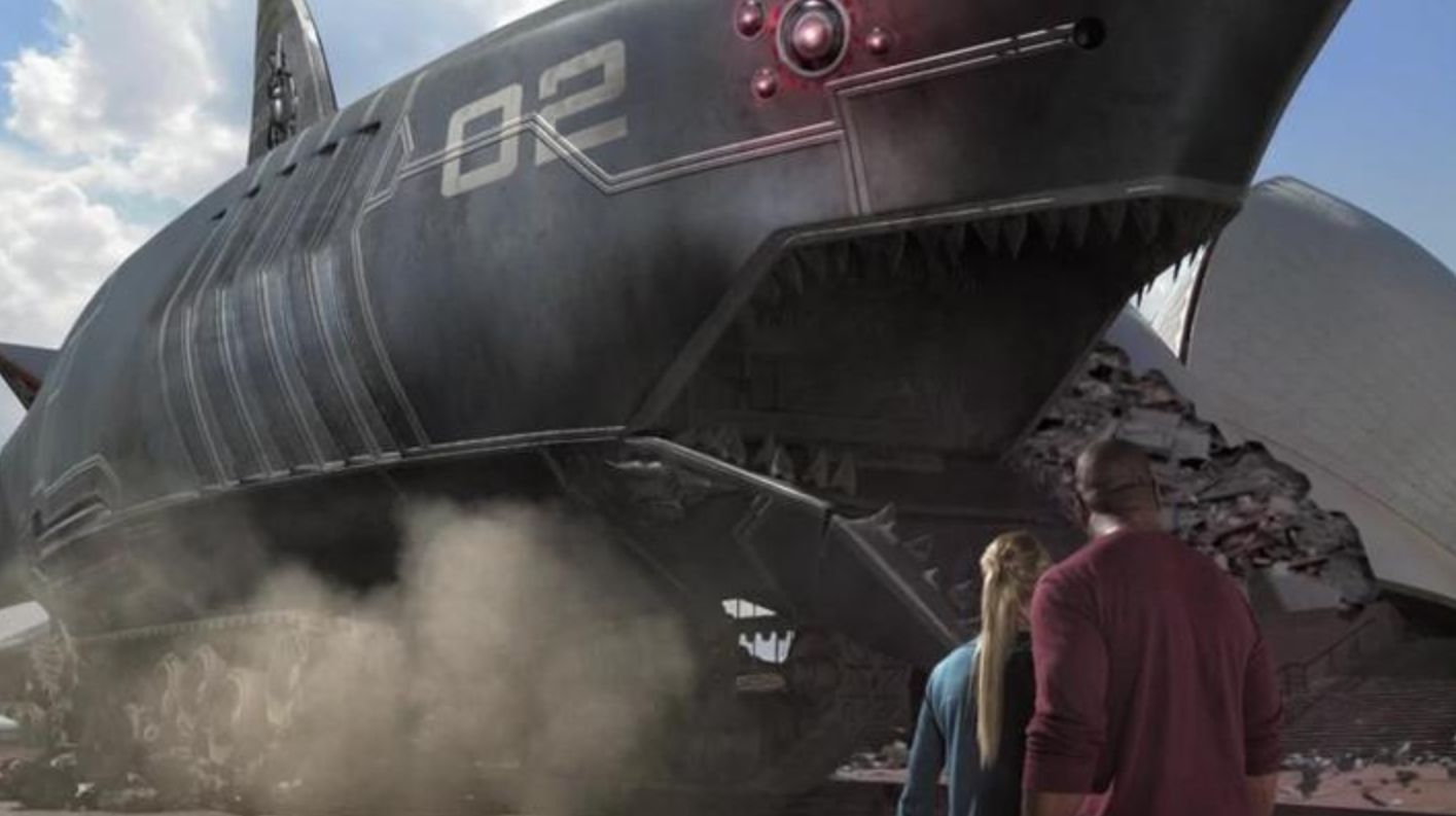 巨轮不小心唤醒超级鲨,人类放出机械鲨迎战,一部鲨鱼大战电影