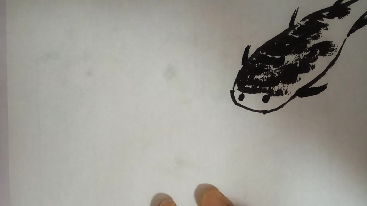 水墨画鱼的简单画法,简单好学