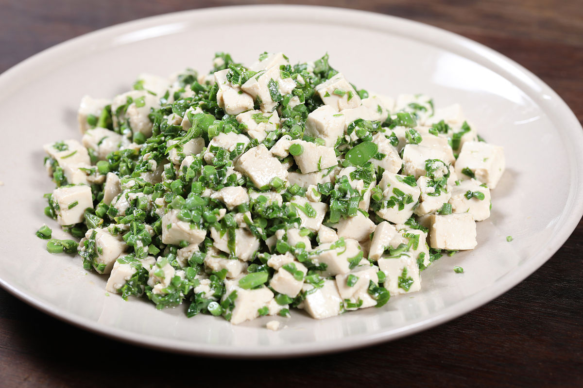 韭菜炒微软豆腐脑做法 - 简单美味家常菜