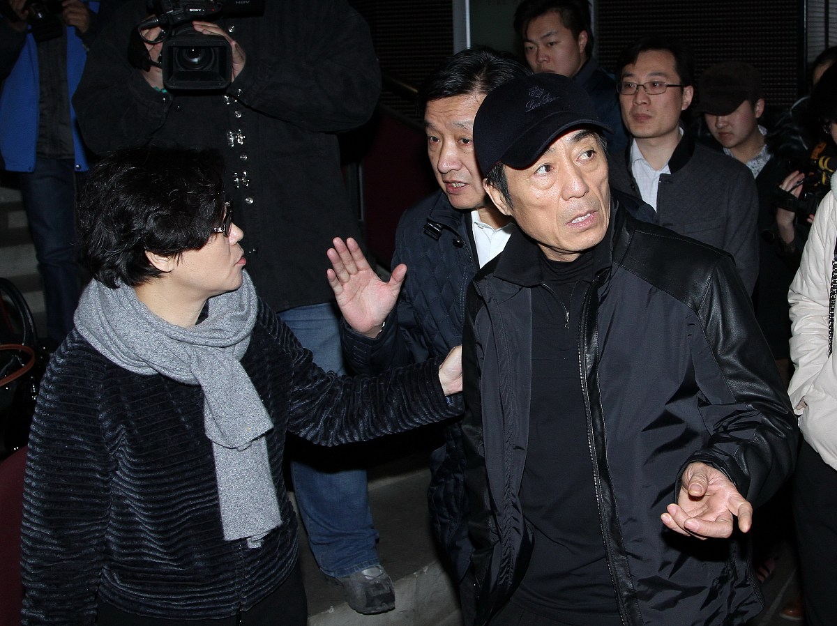 2014年3月10日,北京,北京电影学院吴天明追思会举行.***_***张艺谋