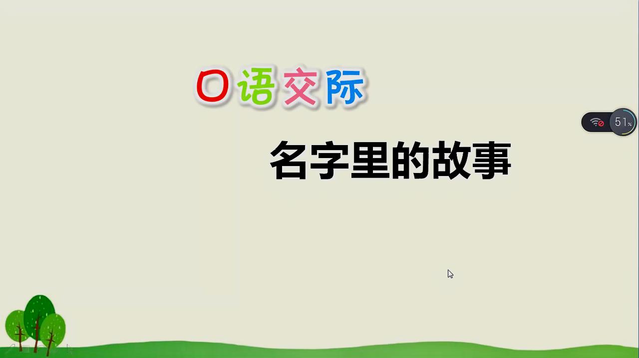 [图]部编版小学语文三年级上册《口语交际:名字里的故事》微课