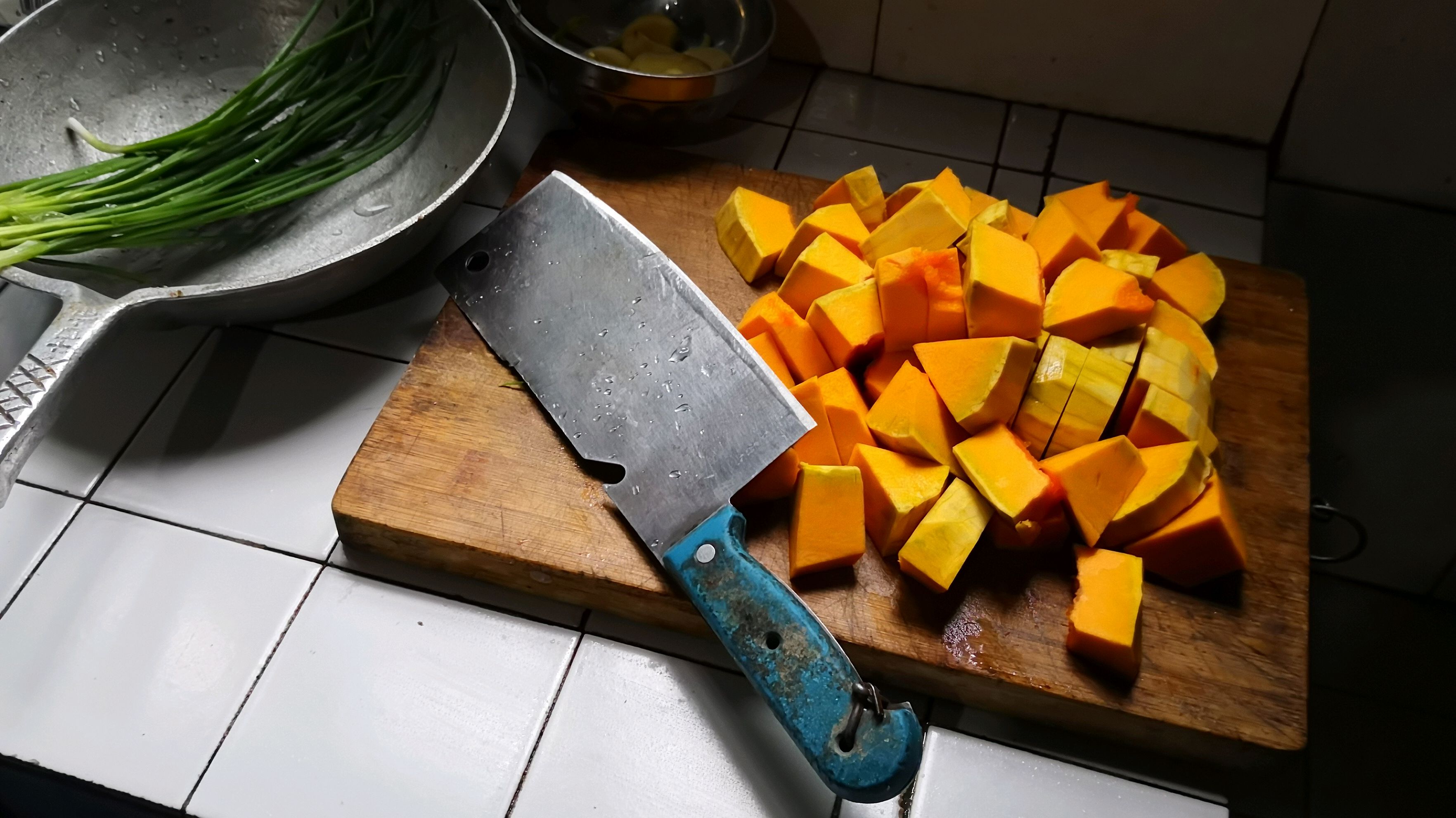 妈妈把老南瓜炒出了红烧肉的感觉,配米饭很香