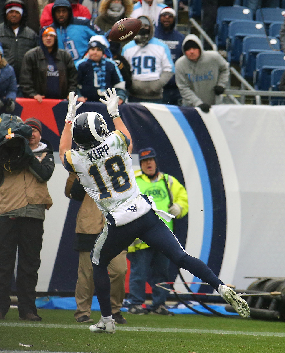 nashville, tn - december 24:  cooper kupp #18 of the los angeles