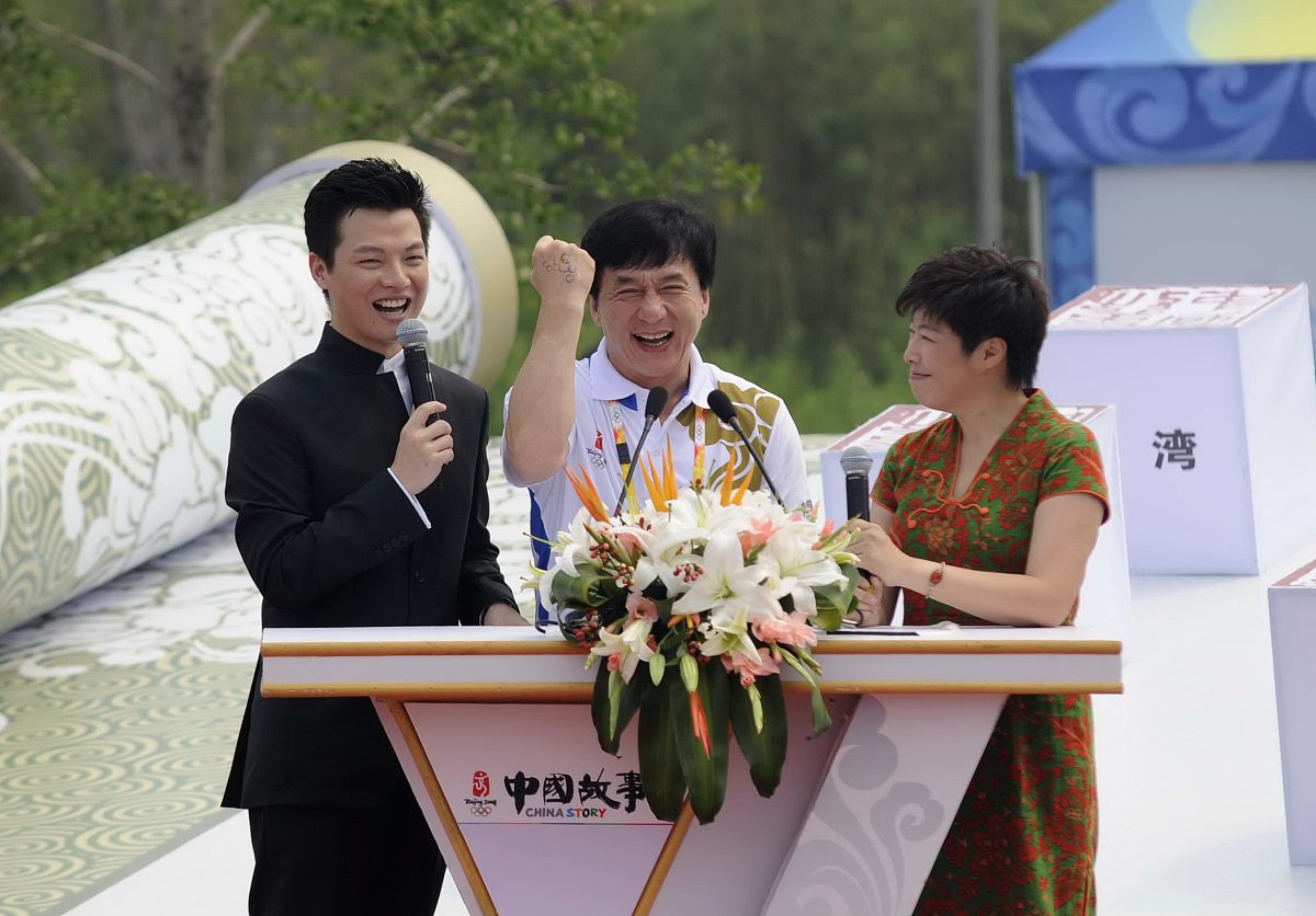 2008年8月9日,北京,《中国故事》大型文化展示活动在奥林匹克中心区正