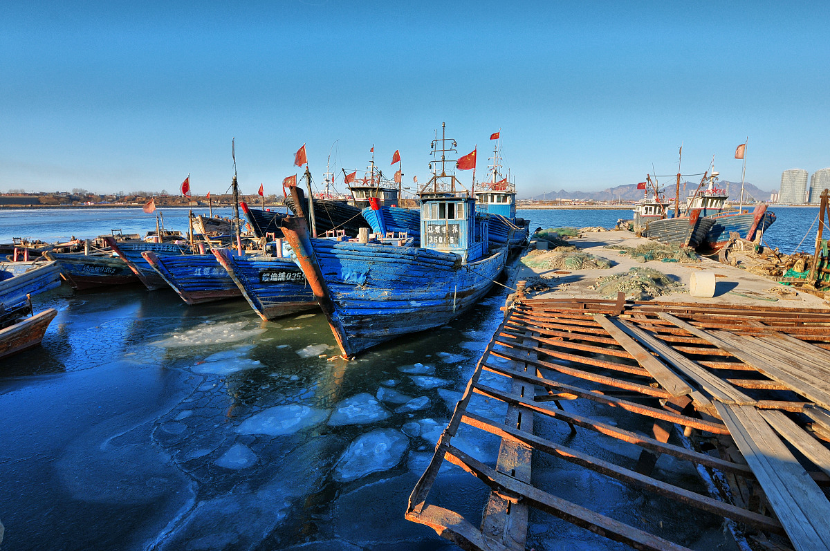 ***_***2015年01月,辽宁,东戴河止锚湾风光.止锚湾礁石