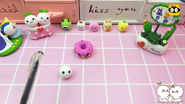 早教手工 美味甜甜圈上面长着萌萌的那是什么呢?