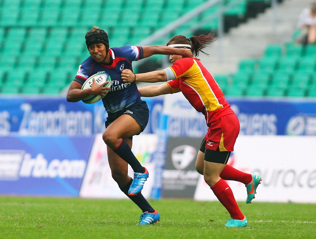 2013年3月30日,广州,2013世界女子七人制橄榄球赛,中国12-21美国.***_