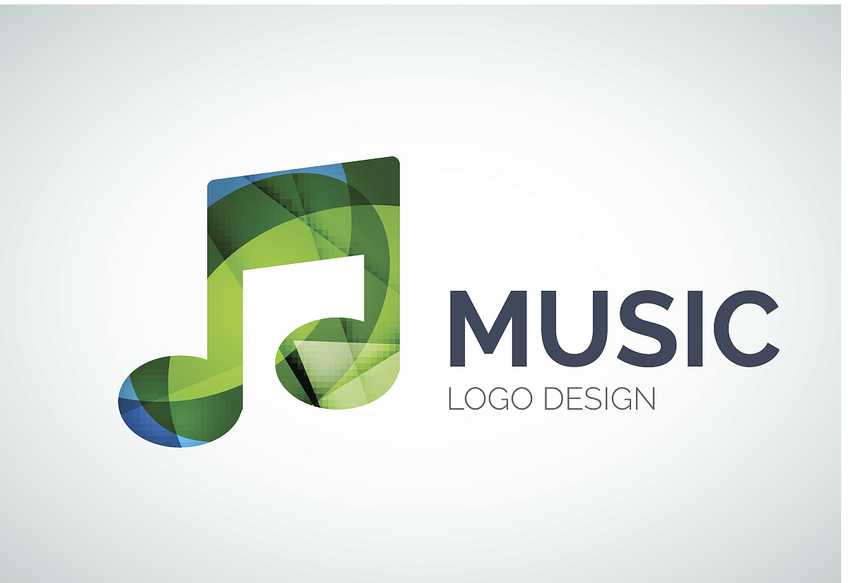 music, note icon icon made of color pieces