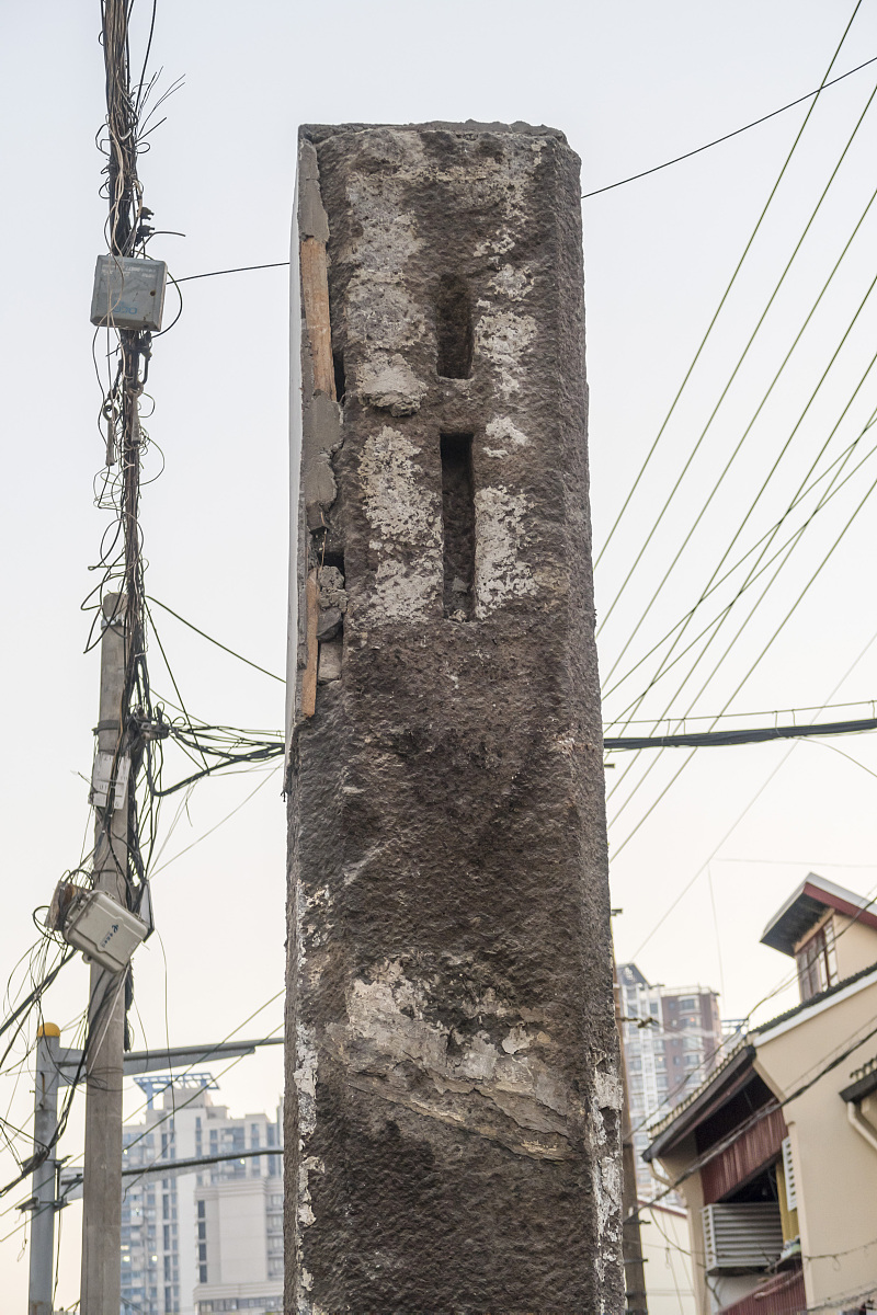 ***_***2018年1月15日,上海,黄浦区光启南路在市政道路改造拆除旧房过