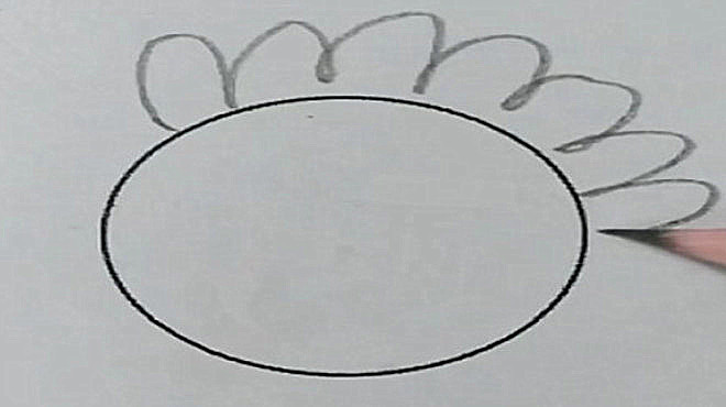 简笔画:这样画向日葵,是不是非常的好学呢