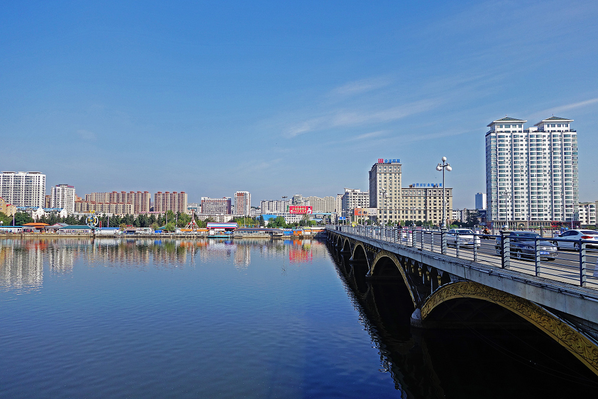 ***_***2017年09月21日,吉林省延边州,延吉市布尔哈通河两岸的城市风