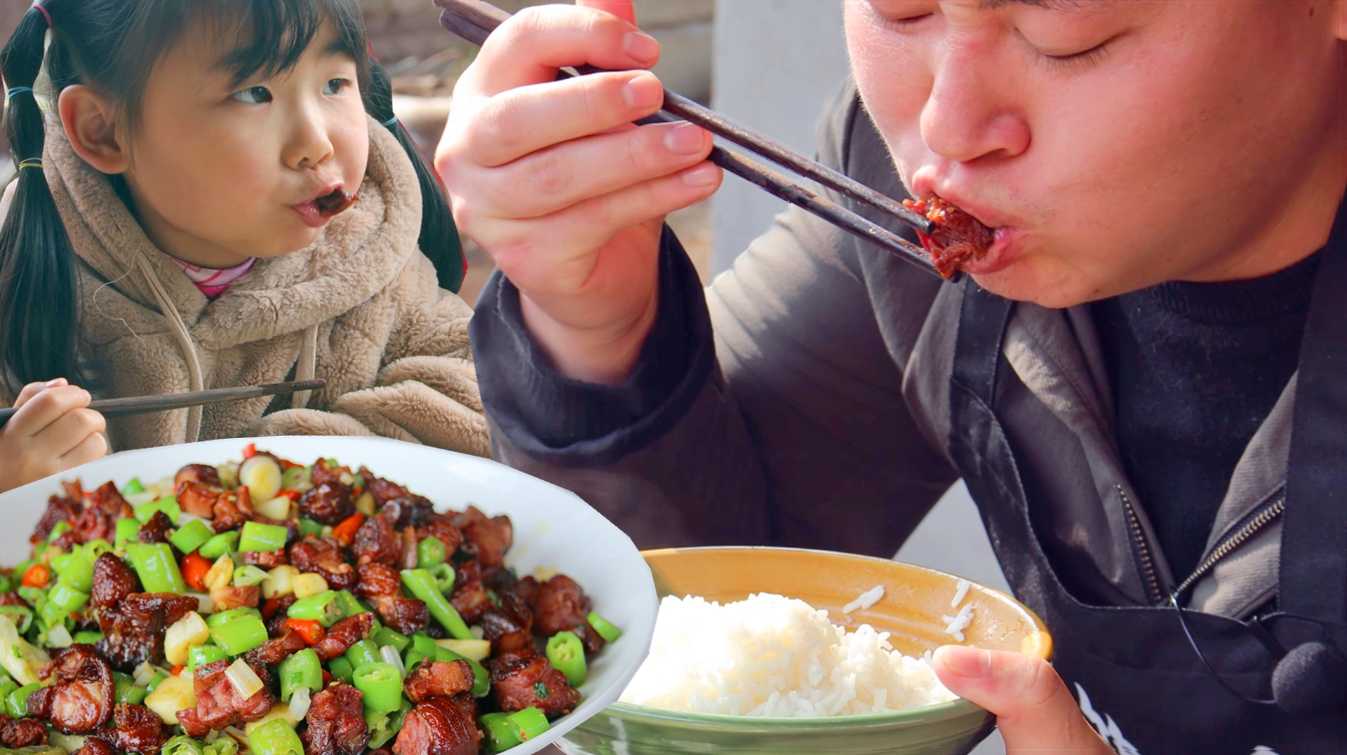 1只板鸭德哥剁成拇指大小,炒1盘尖椒板鸭,一口一口根本停不下来