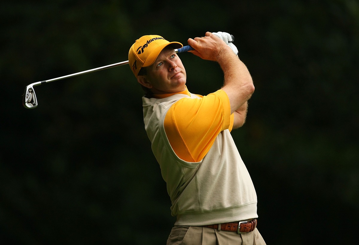 virginia water, united kingdom - october 10:  retief goosen of s