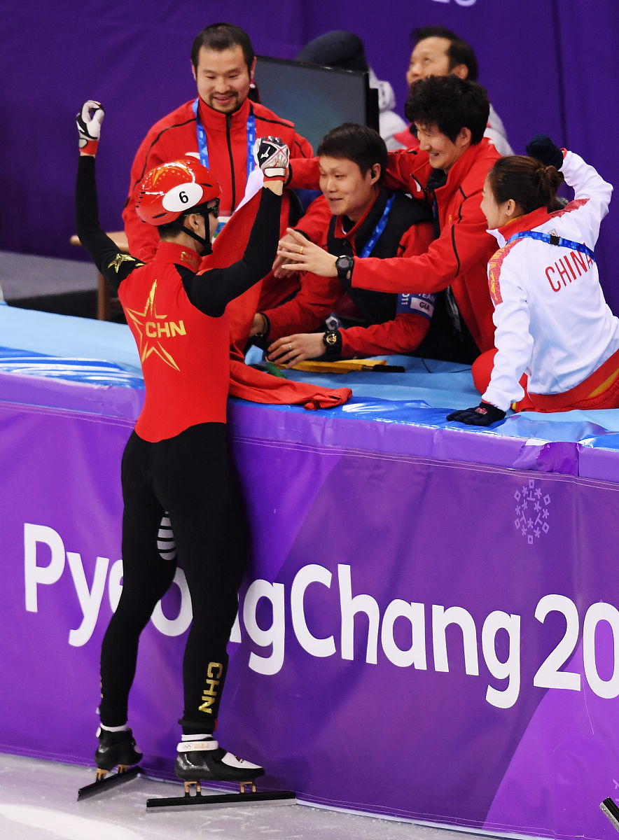 2018年2月22日,韩国,2018平昌冬奥会短道速滑男子500米决赛,武大靖夺