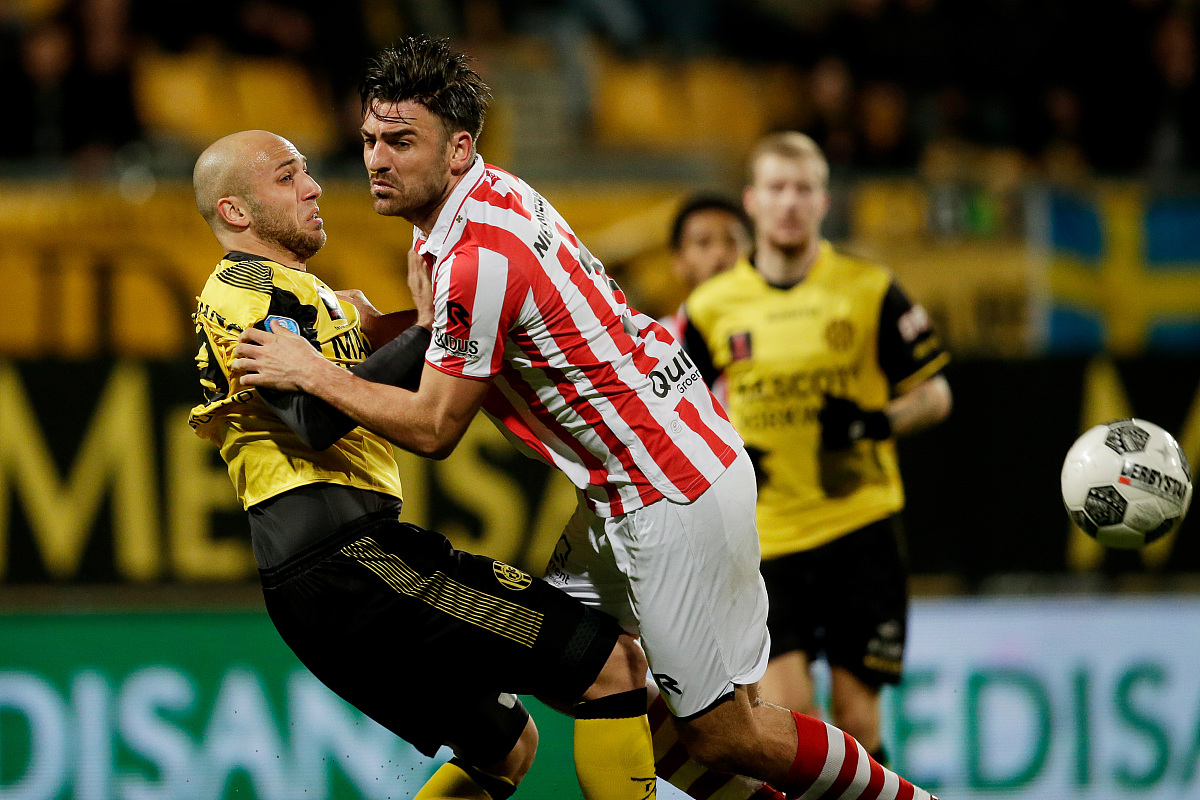 ke<strong>r</strong>krade, netherlands - march 10: (l-r) dani schahin of roda jc