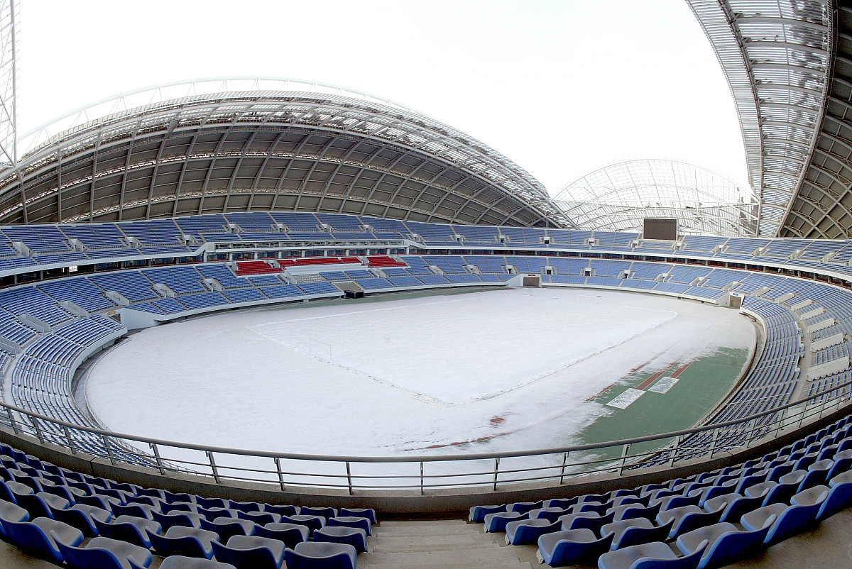 2007年 12月 31日 , 辽宁 沈阳 , 冰雪 覆盖 的 2008 北京 奥运会 分