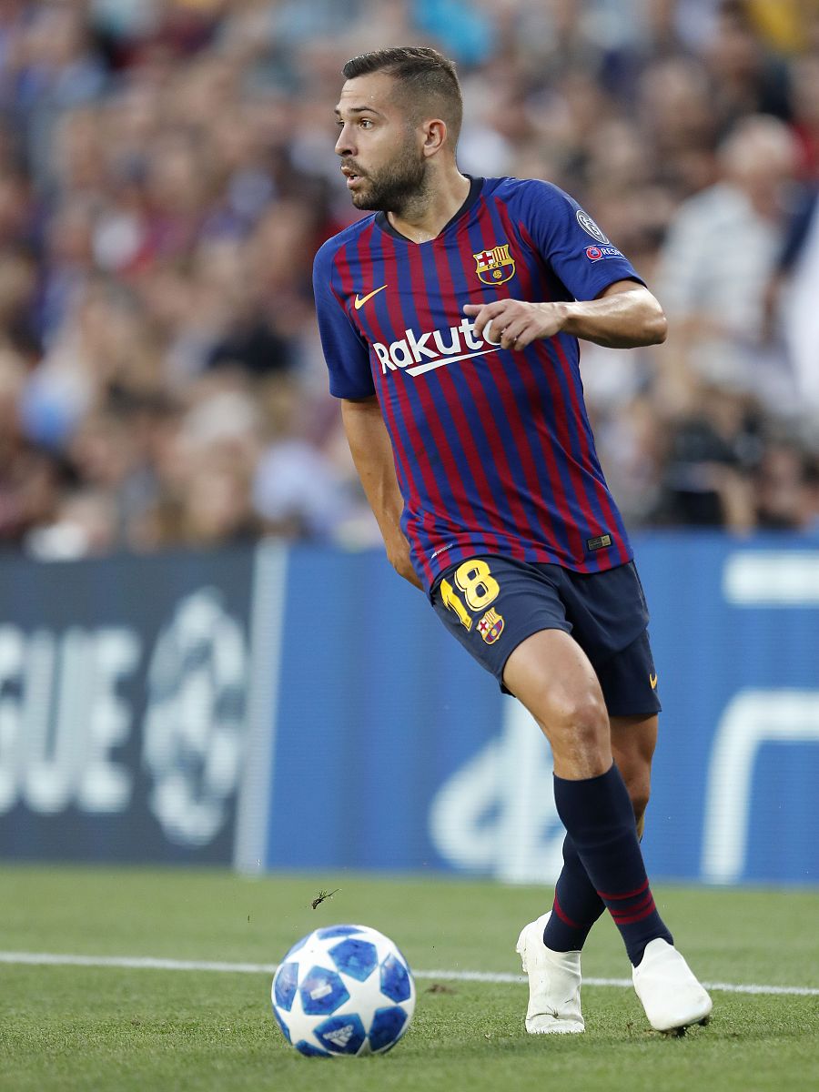 jordi alba of fc barcelona during the uefa champions league grou
