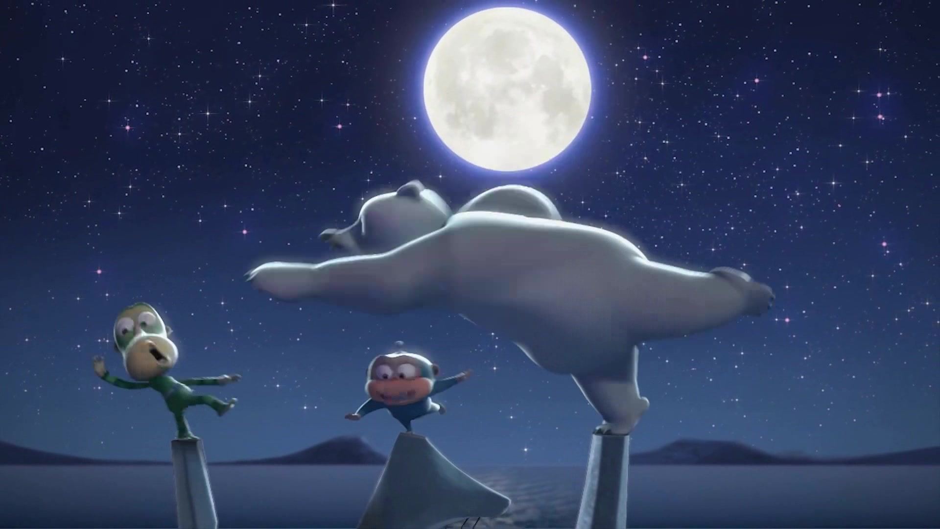 外星猴子:在冰山上表演金鸡独立