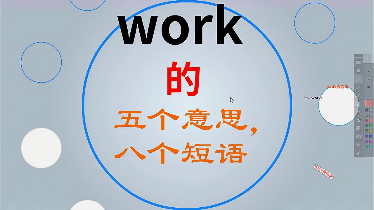 [图]小词work的五种意思,八个短语,测试一下,看看你能搞定几个